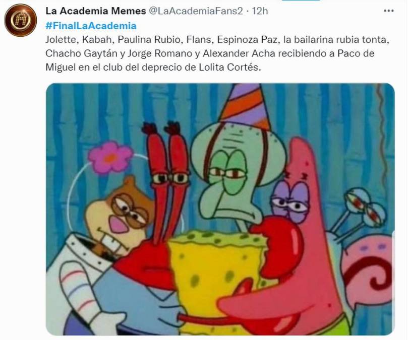 Lolita Cortés y Paco de Miguel, protagonistas de los memes en la final de La Academia