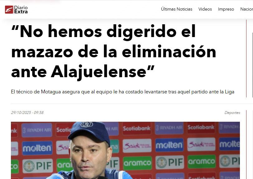 Lo que publicaron los medios de Costa Rica tras eliminación de Cartaginés a Motagua