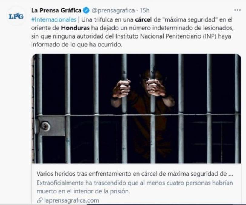 Honduras fue noticia internacionalmente por la sangrienta reyerta en el penal de 'máxima seguridad' La Tolva