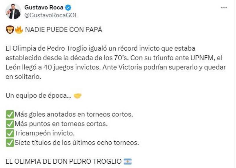 Medios y periodistas se rinden ante Olimpia tras lograr 40 partidos invictos