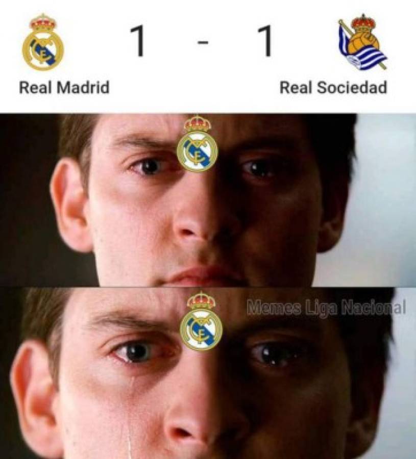 Real Madrid es el blanco de memes tras empatar 1-1 con la Real Sociedad