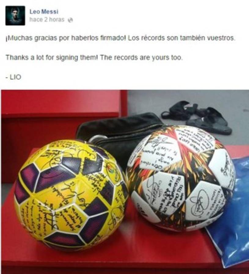 Messi ya luce sus balones de los récords