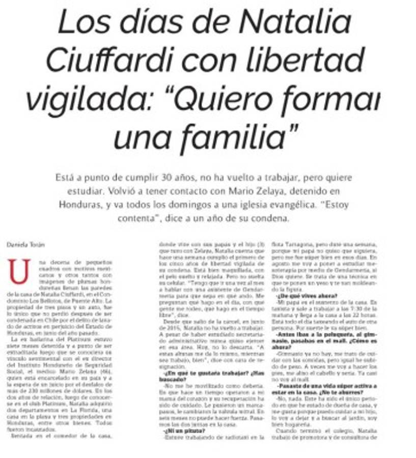 Natalia Ciuffardi: Estoy esperando a Mario Zelaya para formar una familia