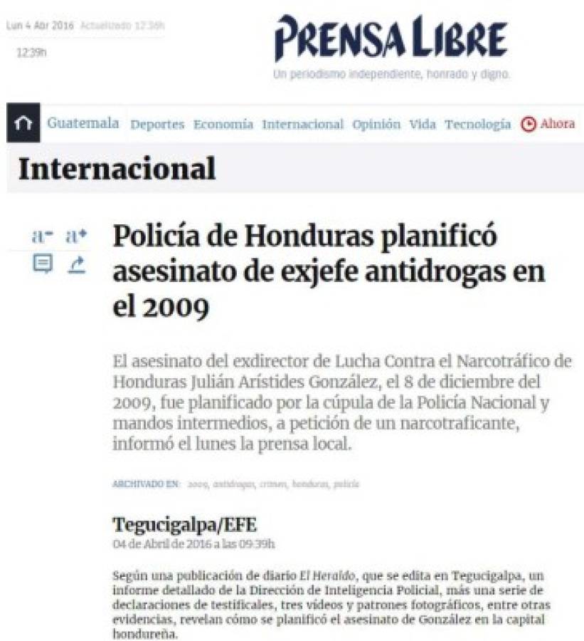 Prensa Libre dio a conocer este lunes la investigación de EL HERALDO.