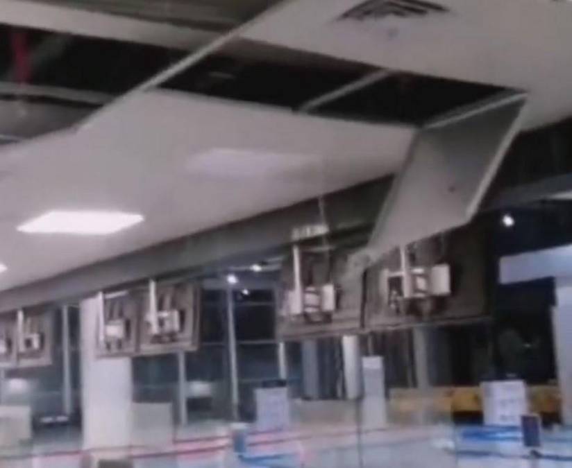 Los destrozos provocados por una tormenta en el Aeropuerto Internacional Palmerola (Fotos)