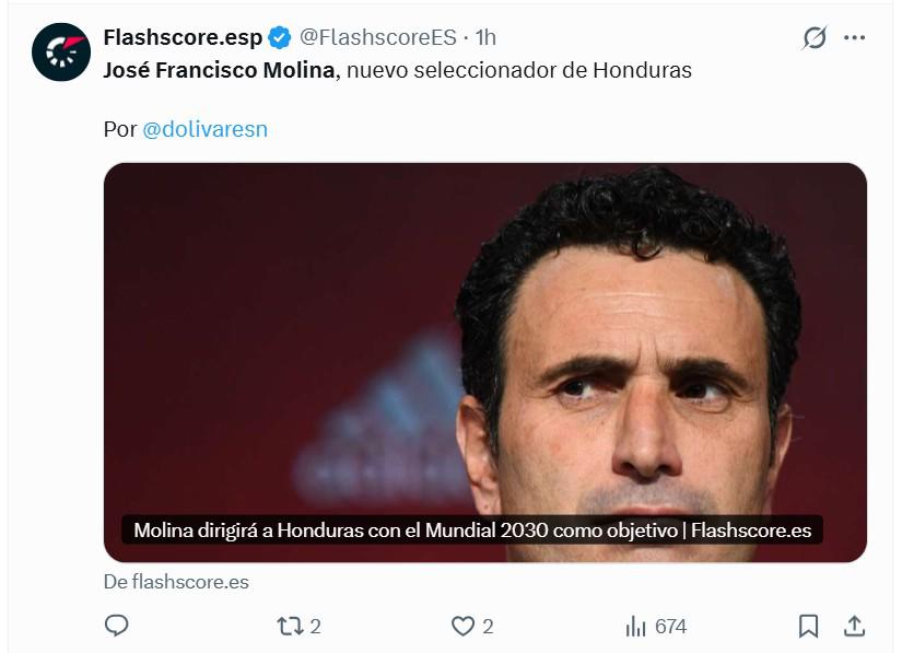 Lo que dicen los medios internaciones sobre contración de José Molina por Honduras