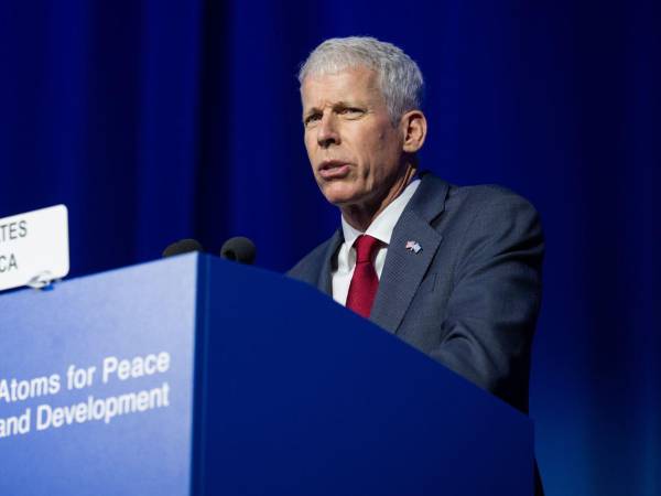 Chris Wright, Secretario de Energía de EU, en la reunión del Organismo Internacional de Energía Atómica este año.