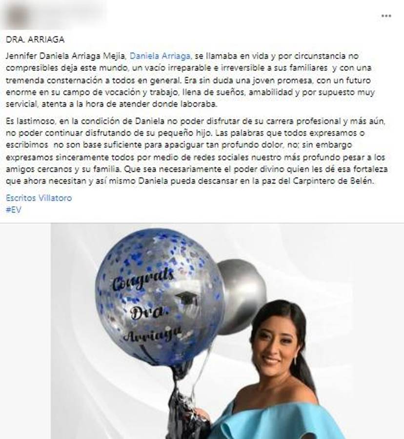 “No murió por una bala perdida”: Confirman que doctora Jennifer Arriaga fue asesinada en Taulabé