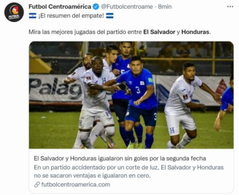 Prensa internacional resalta empate entre Honduras y El Salvador en el Cuscatlán