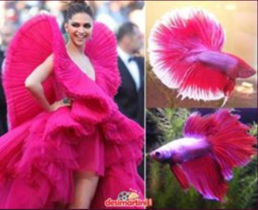 Vestido de la actriz ‪Deepika Padukone en Festival de Cannes provoca ola de memes