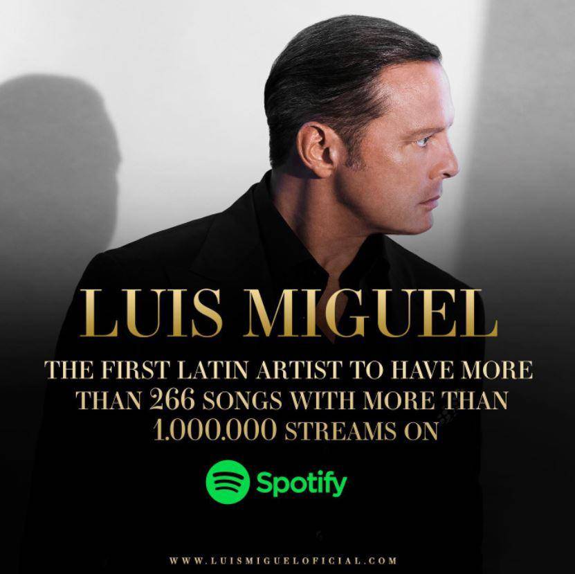 Luis Miguel rompe otro récord millonario en Spotify