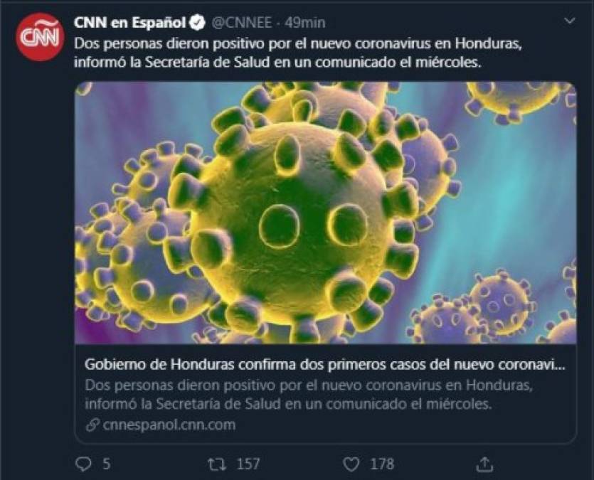 FOTOS: Así informó el mundo sobre los dos casos de coronavirus en Honduras
