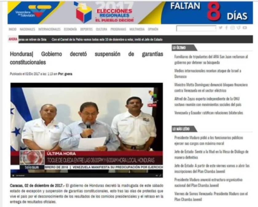 FOTOS: Así habló la prensa internacional sobre el toque de queda en Honduras