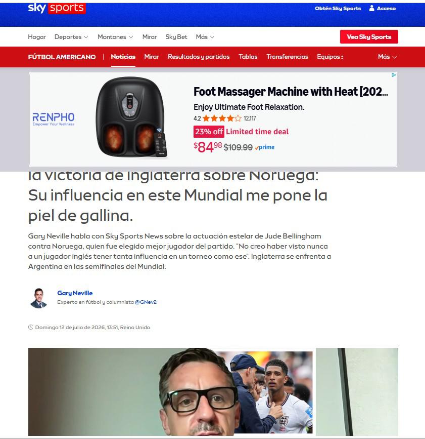 Lo que dicen en Inglaterra al confirmarse semifinal ante la Argentina de Messi