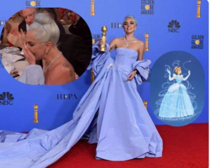 Los memes que generó Lady Gaga por su vestido en los Golden Globes 2019