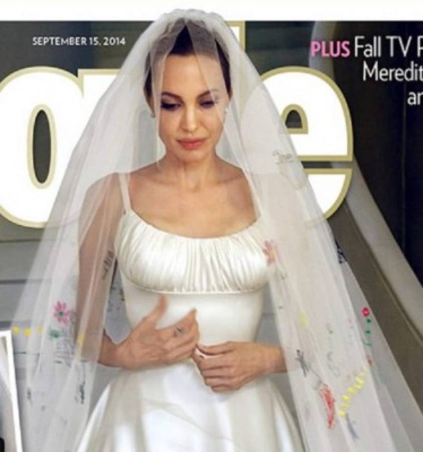 El vestido que usó en su boda Angelina Jolie