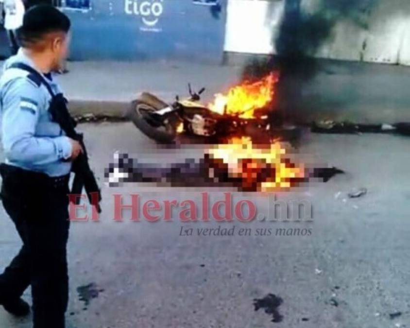 Dantescas fotos: Mata a motorista y luego lo queman vivo en la Quezada