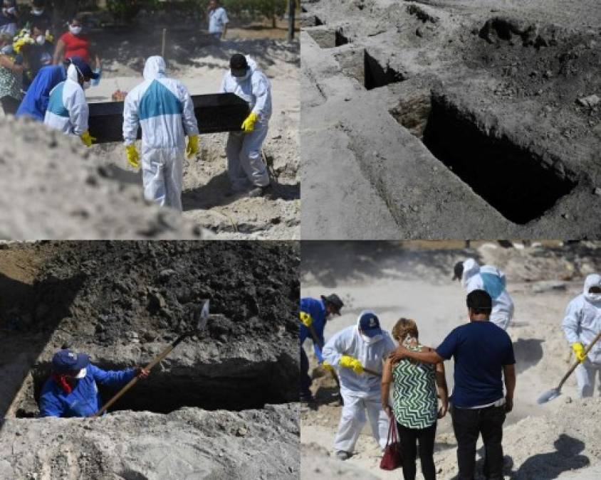 FOTOS: Con tres casos de Covid-19, El Salvador trabaja en excavación de tumbas