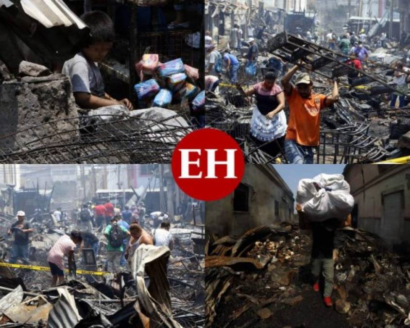 FOTOS: Comerciantes azotados por voraz incendio en mercados