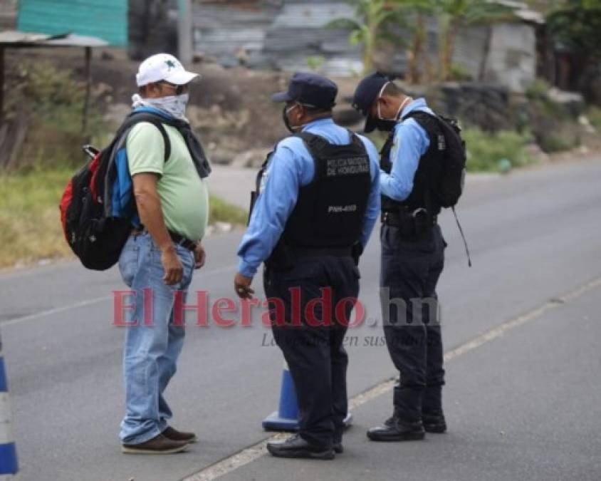 FOTOS: Estrictos protocolos para transitar por Tegucigalpa en cuarentena