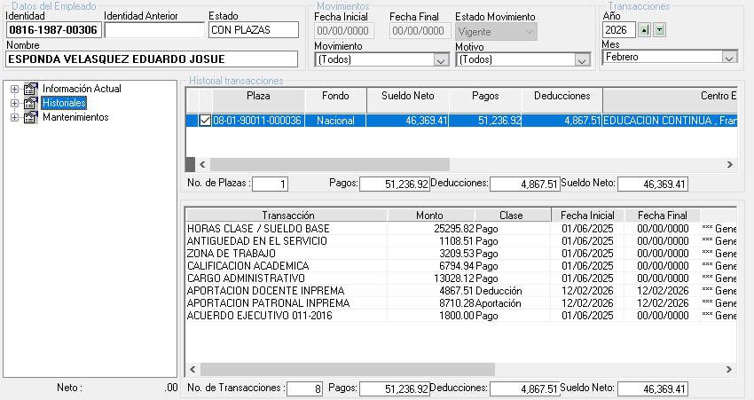 El hermano del exsecretario de Educación, Daniel Esponda, también fue beneficiado con una asistencia técnica.