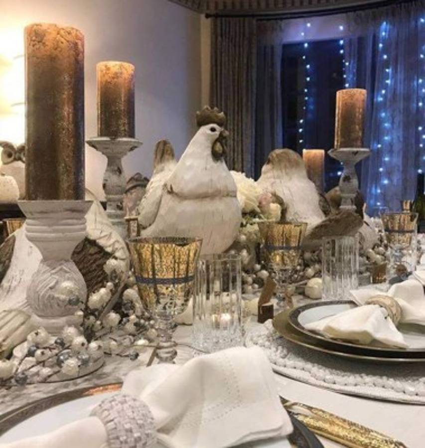 Una decoración muy elegante, así fue la elegida por la actriz.