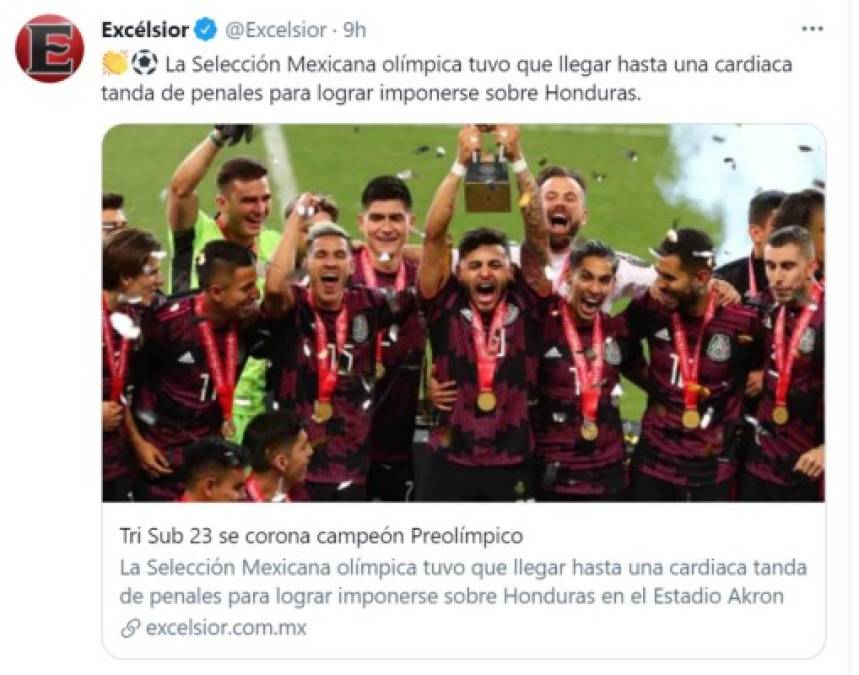 Prensa mexicana destaca triunfo tricolor y reconoce el esfuerzo de Honduras (Fotos)