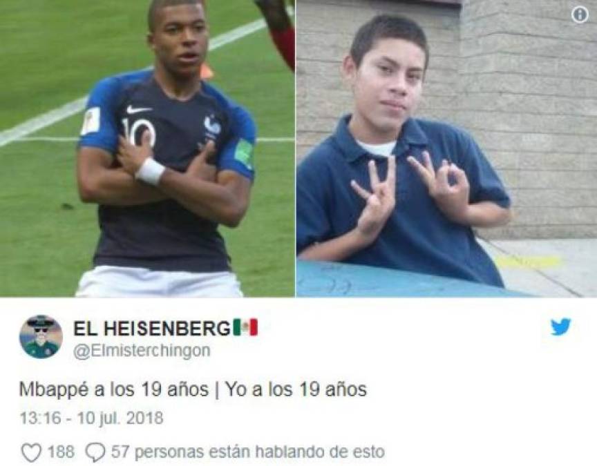 'Yo a los 19': Los mejores memes de Mbappé tras su gane en el Mundial de Rusia