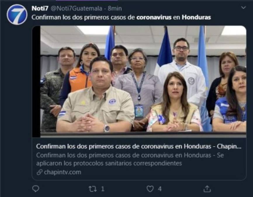 FOTOS: Así informó el mundo sobre los dos casos de coronavirus en Honduras