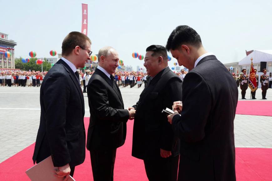 Así fue la reunión de Vladimir Putin con Kim Jong Un en Corea del Norte