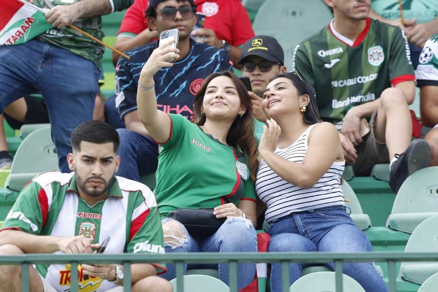 Las bellas hondureñas que engalanan el Motagua vs Marathón
