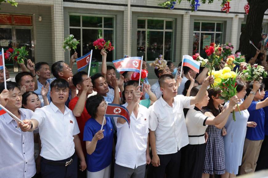 Corea del Norte celebró a lo grande llegada de Vladimir Putin