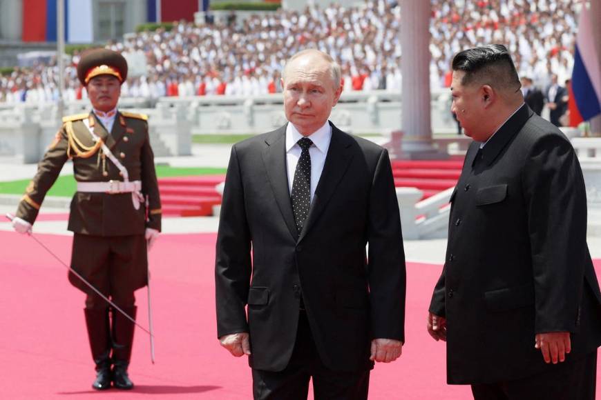 Corea del Norte celebró a lo grande llegada de Vladimir Putin