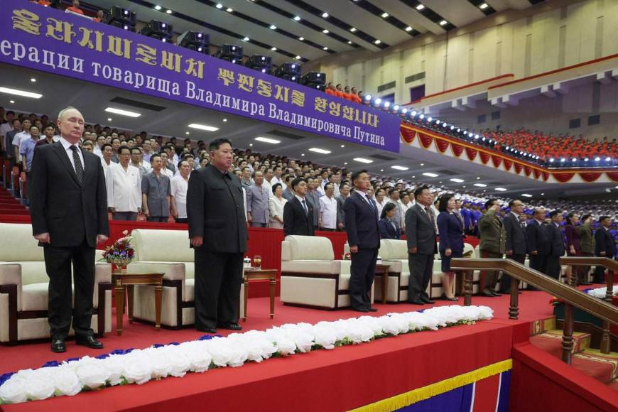 Corea del Norte celebró a lo grande llegada de Vladimir Putin