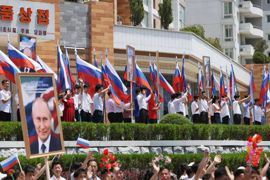Corea del Norte celebró a lo grande llegada de Vladimir Putin