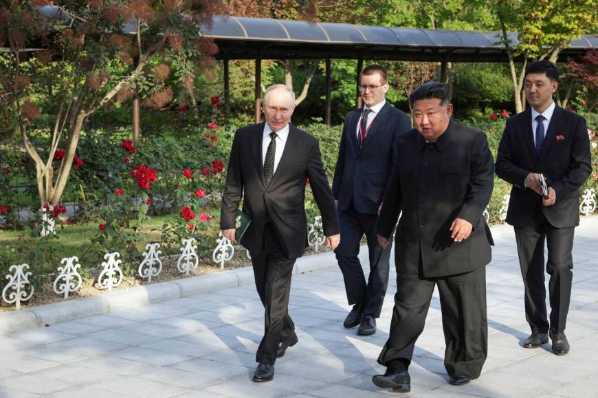Así fue la reunión de Vladimir Putin con Kim Jong Un en Corea del Norte