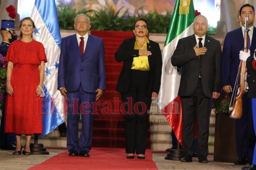 La visita de AMLO, presidente de México, a Honduras en imágenes