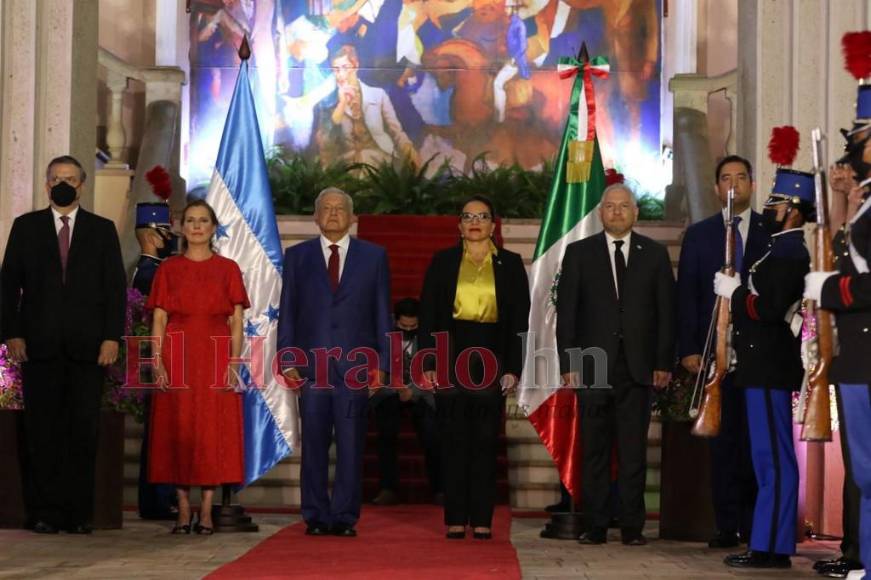 La visita de AMLO, presidente de México, a Honduras en imágenes