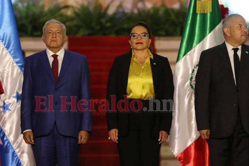 La visita de AMLO, presidente de México, a Honduras en imágenes
