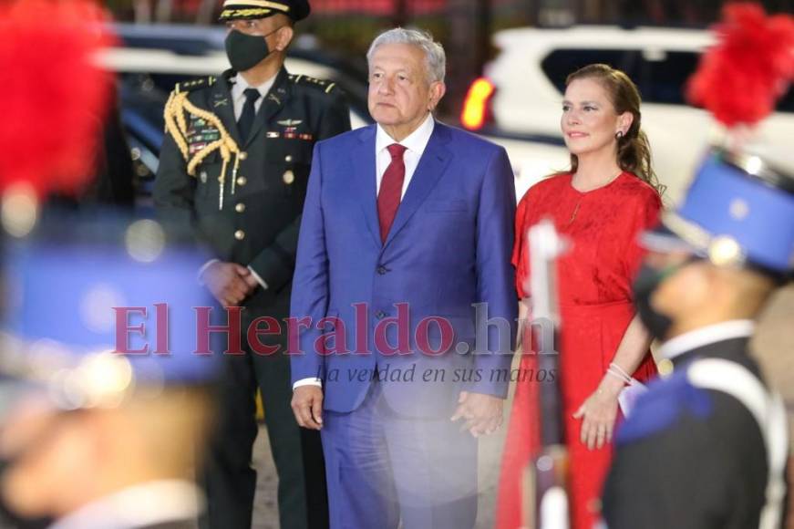 La visita de AMLO, presidente de México, a Honduras en imágenes