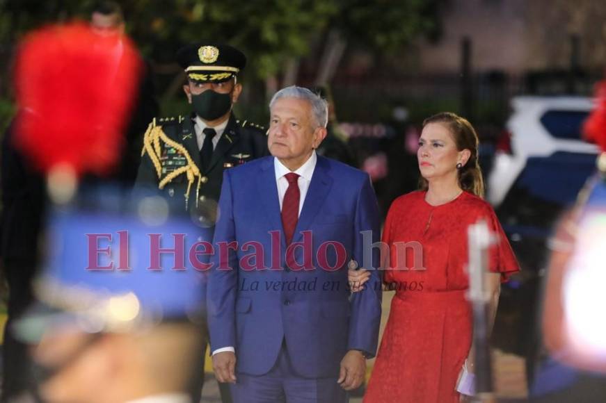La visita de AMLO, presidente de México, a Honduras en imágenes