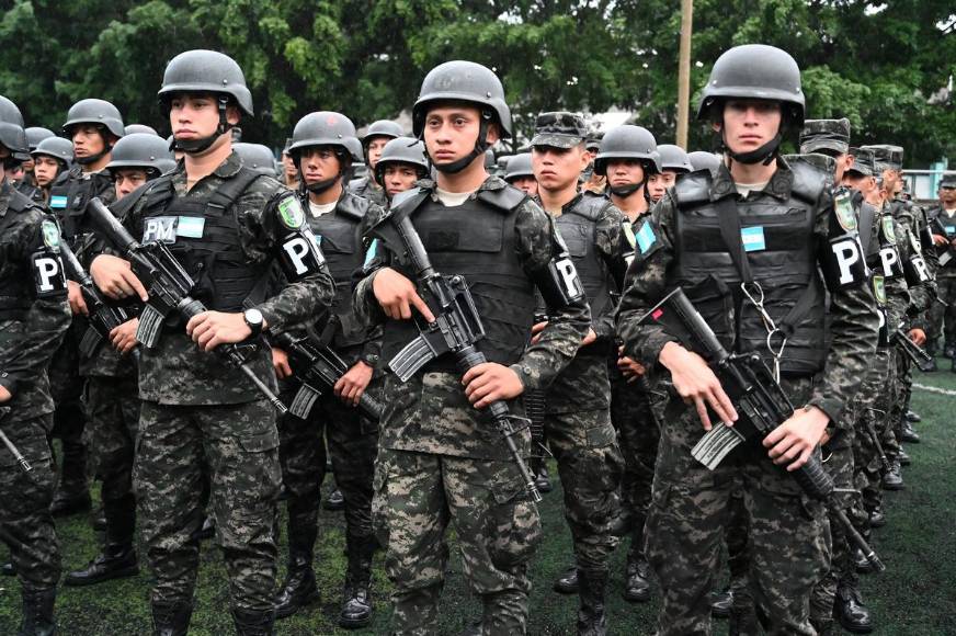 Imágenes del despliegue de militares para combatir el crimen en Honduras