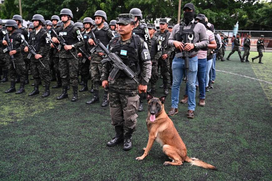 Imágenes del despliegue de militares para combatir el crimen en Honduras