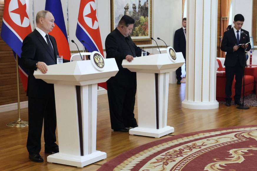 Así fue la reunión de Vladimir Putin con Kim Jong Un en Corea del Norte