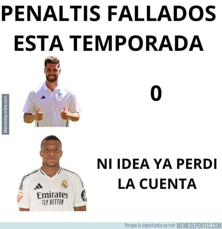 Memes destrozan a Mbappé tras fallar otro penal con Real Madrid y perder en LaLiga