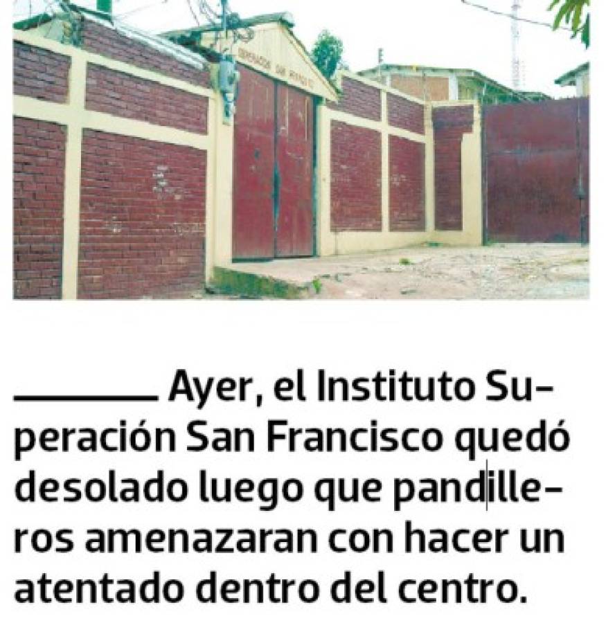 Nadie quiere aceptar a los alumnos del Instituto Saúl Zelaya Jiménez