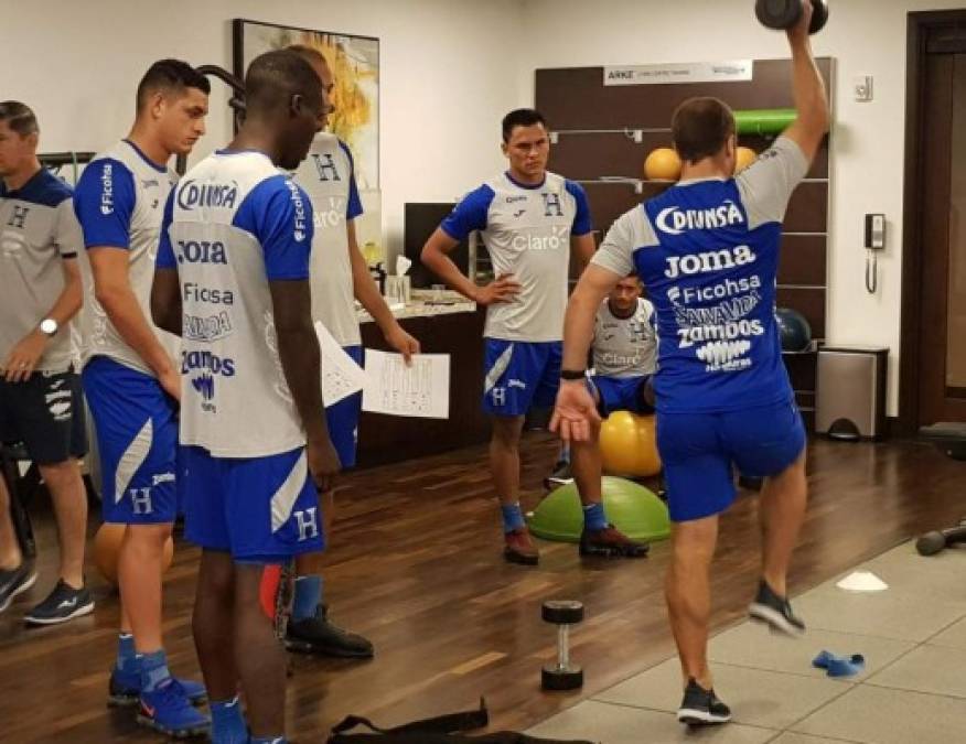 Selección de Honduras realizó trabajos de gimnasio previo al duelo ante Curazao
