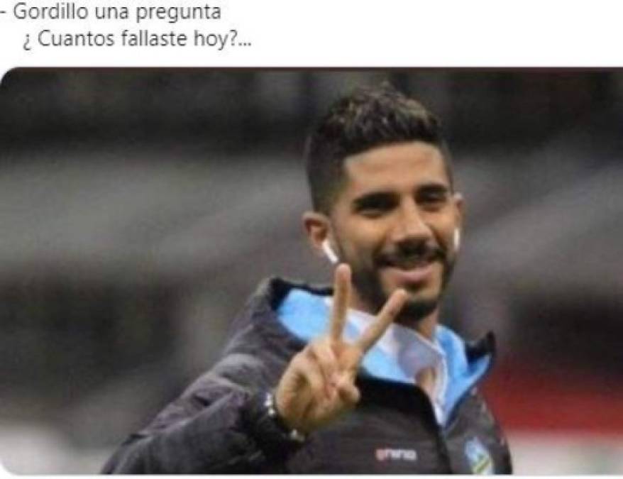 Los memes que dejó Gordillo al fallar penales ante Motagua