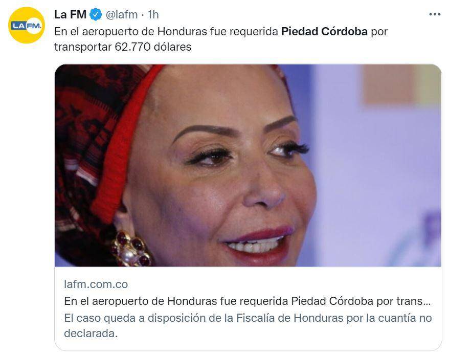 Retienen a la colombiana Piedad Córdoba en Honduras y así reacciona el mundo