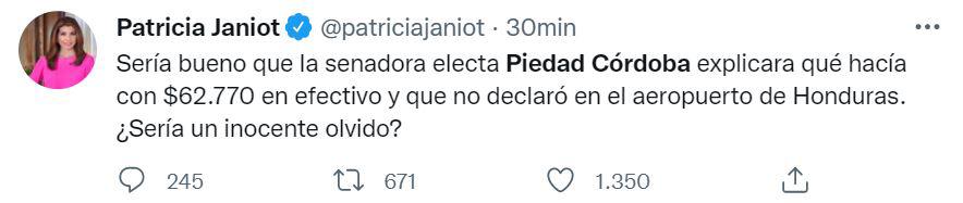 Retienen a la colombiana Piedad Córdoba en Honduras y así reacciona el mundo